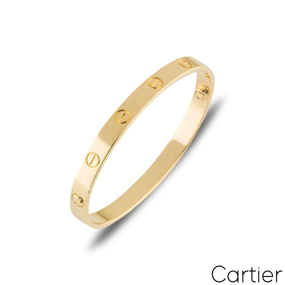 Cartier Yellow Gold Plain Love Bracelet Size 17 B6035517 Cartier Yellow Gold Plain Love Bracelet Size 17 B6035517